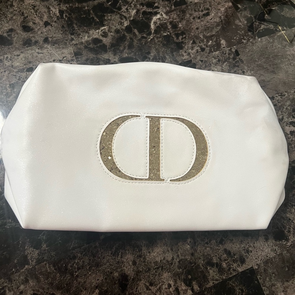Authentic DIOR White Cosmetic/Makeup Pouch